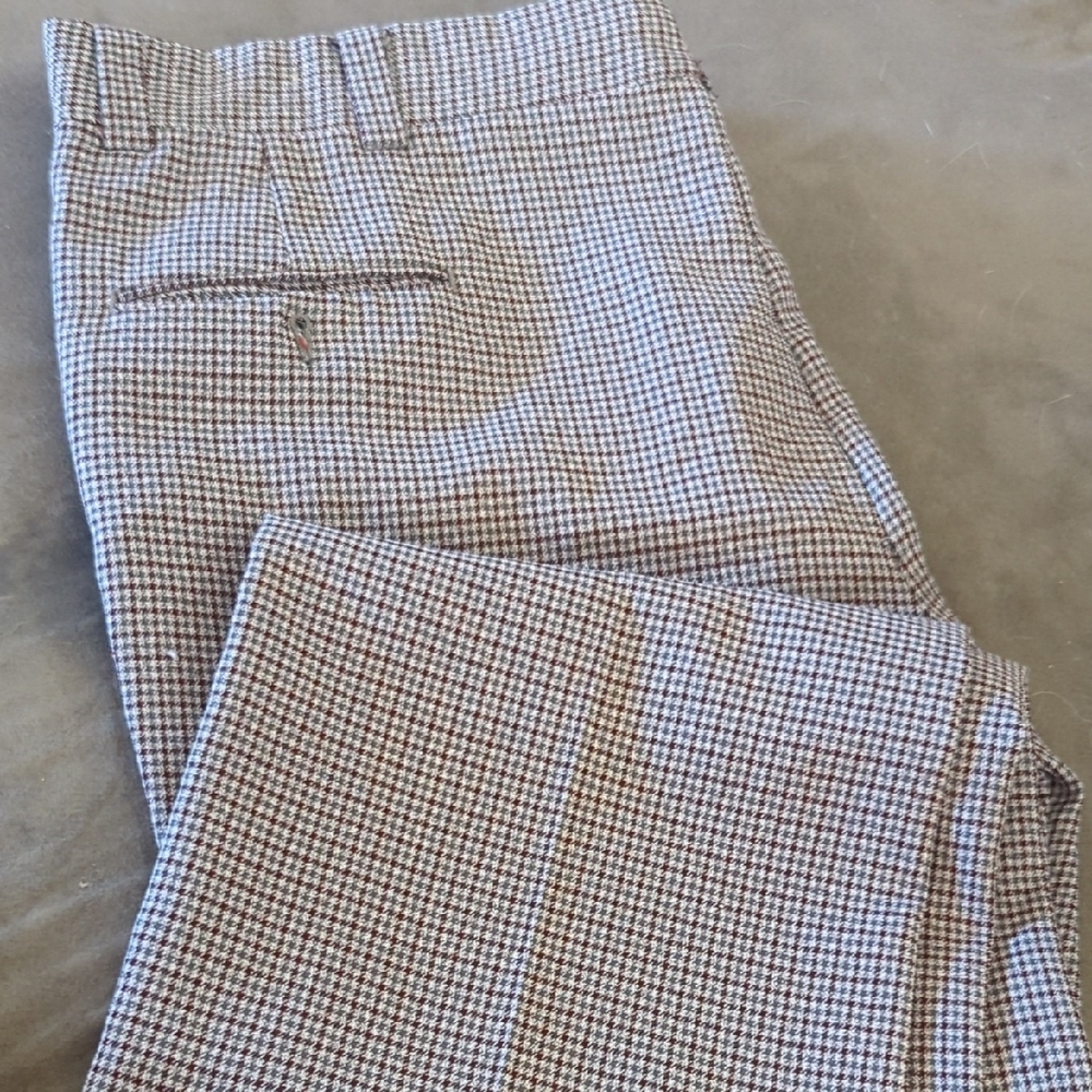 Vintage Houndstooth Patterned Pants - image 1